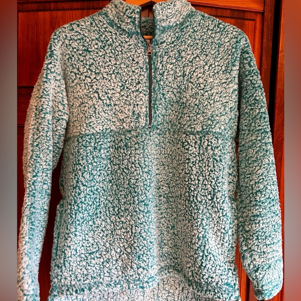 Quarter Zip Fuzzy Sweater